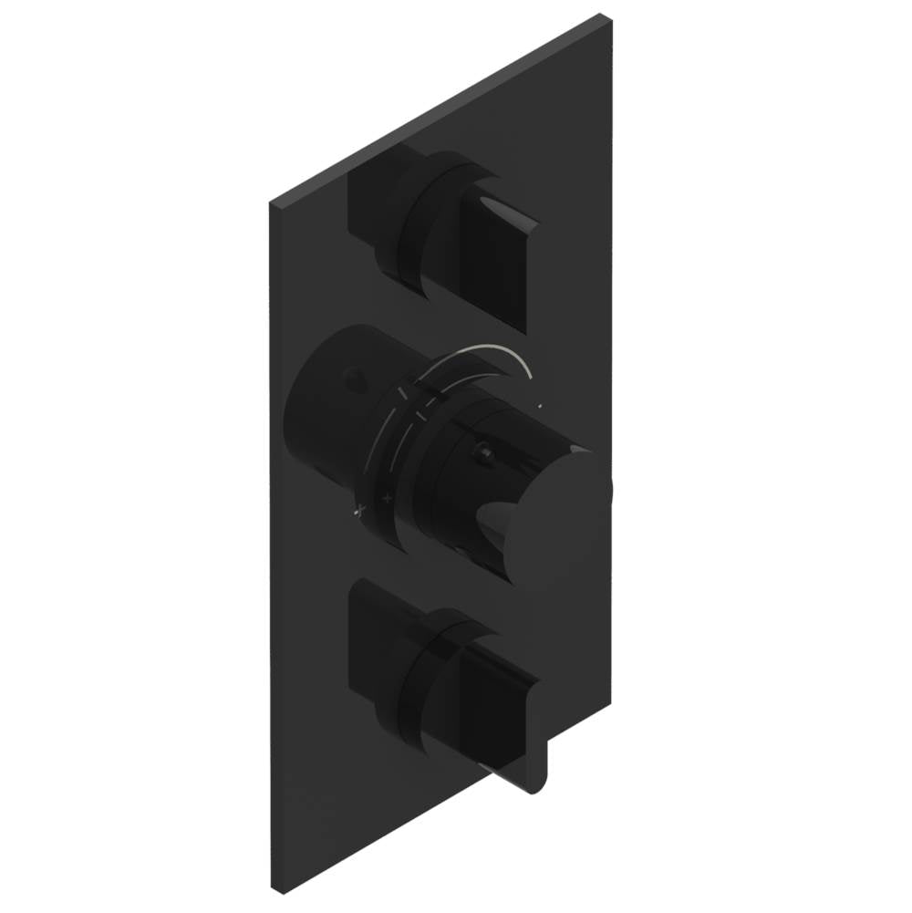 THG - Trim for THG thermostat 2 volume controls, rough part supplied with fixing box ref. 5 400AE/US - Brown Bronze Color PVD