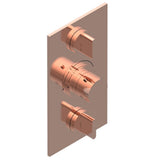 THG - Trim for THG thermostat 2 volume controls, rough part supplied with fixing box ref. 5 400AE/US - Blush PVD