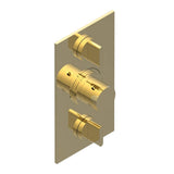 THG - Trim for THG thermostat 2 volume controls, rough part supplied with fixing box ref. 5 400AE/US - Gold Polished