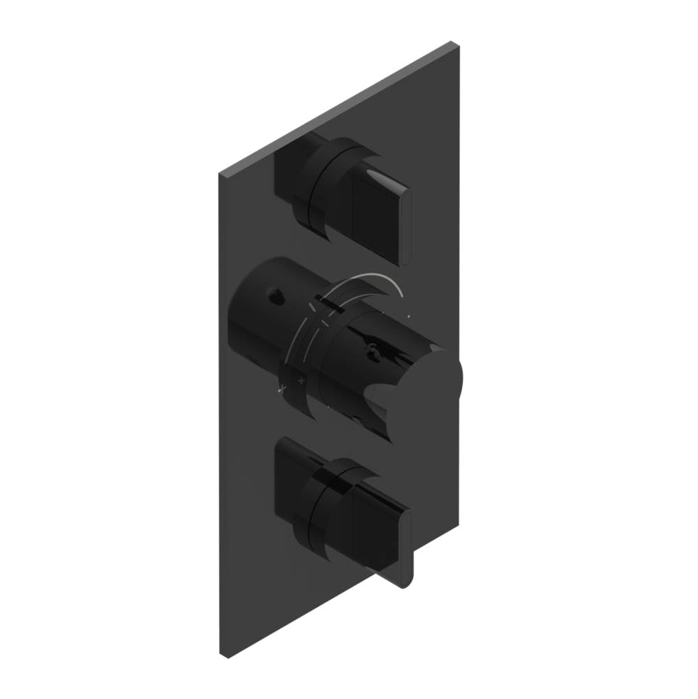 THG - Trim for THG thermostat 2 volume controls, rough part supplied with fixing box ref. 5 400AE/US - Brown Bronze Color PVD