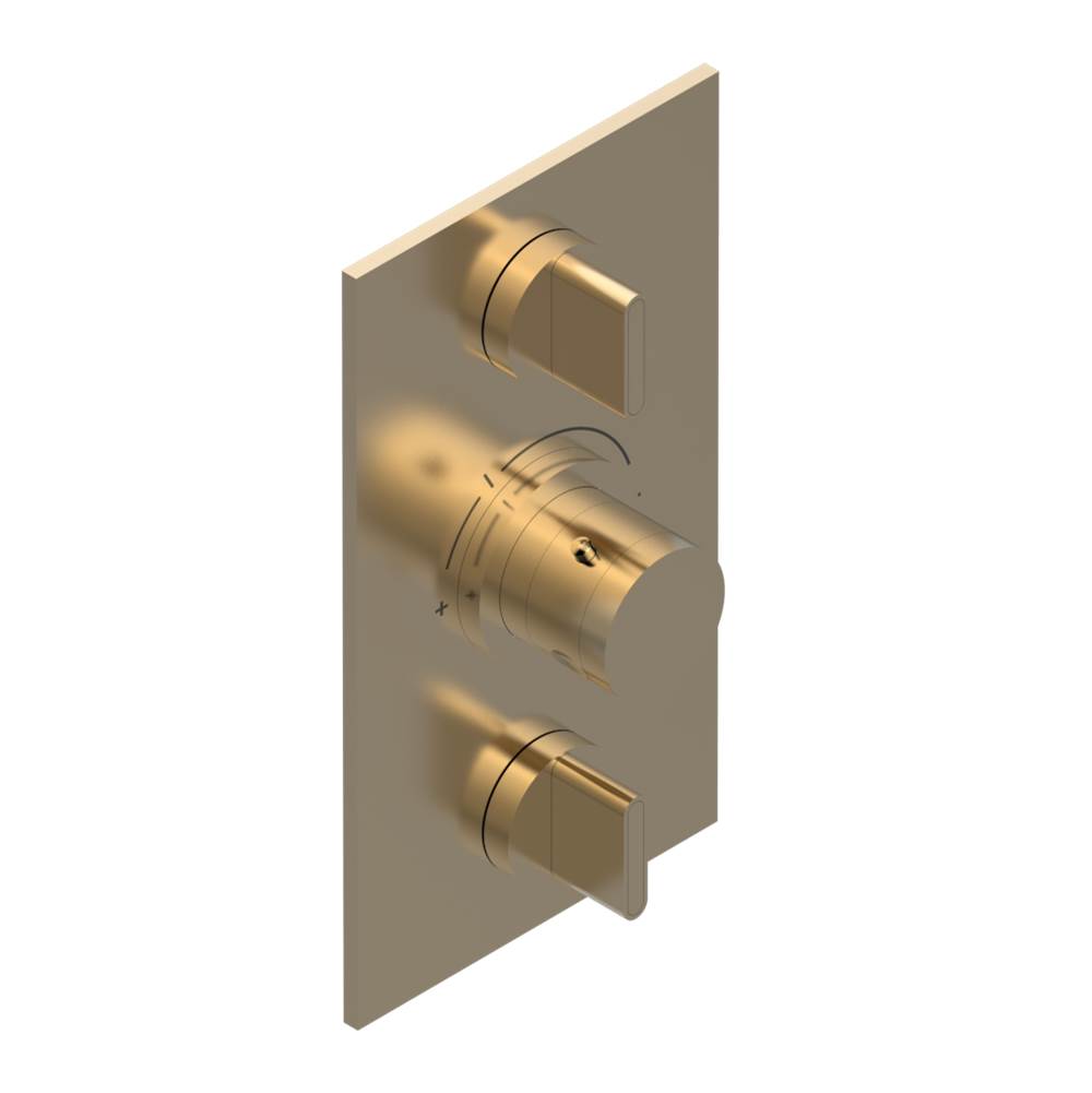 THG - Trim for THG thermostat 2 volume controls, rough part supplied with fixing box ref. 5 400AE/US - Matt Umber PVD