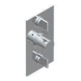 THG - Trim for THG thermostat 2 volume controls, rough part supplied with fixing box ref. 5 400AE/US - Umber PVD