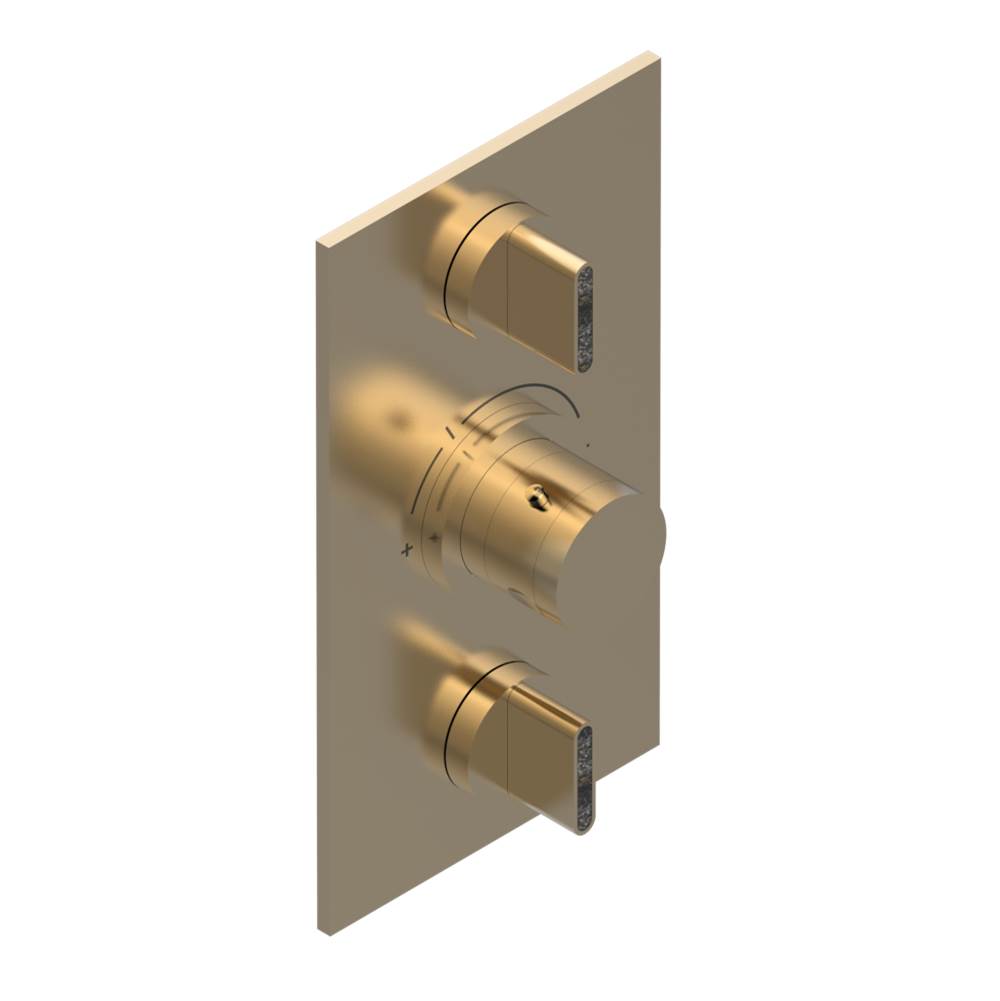 THG - Trim for THG thermostat 2 volume controls, rough part supplied with fixing box ref. 5 400AE/US - Matt Umber PVD