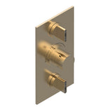 THG - Trim for THG thermostat 2 volume controls, rough part supplied with fixing box ref. 5 400AE/US - Matt Umber PVD