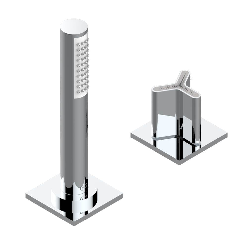 THG - Deck mounted mixer with handshower, progressive cartridge - Umber PVD