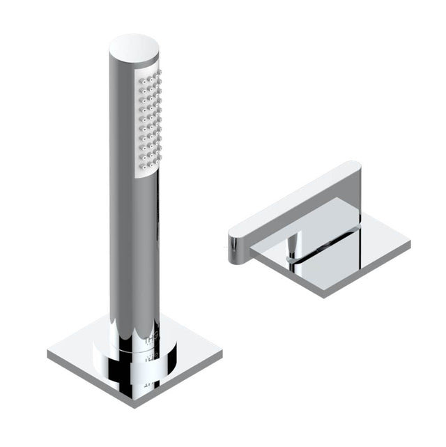 THG - Deck mounted mixer with handshower, progressive cartridge - Umber PVD