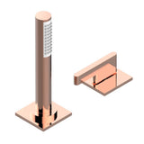 THG - Deck mounted mixer with handshower, progressive cartridge - Blush PVD