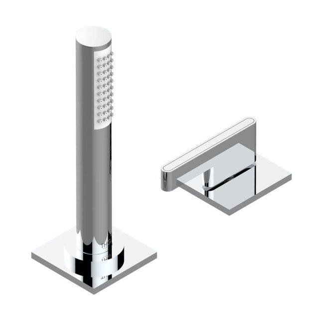 THG - Deck mounted mixer with handshower, progressive cartridge - Umber PVD
