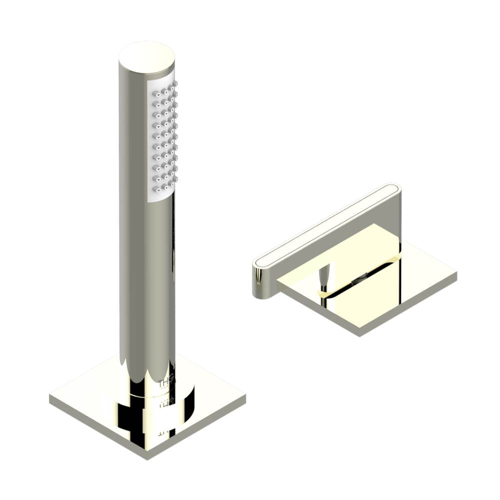 THG - Deck mounted mixer with handshower, progressive cartridge - Nickel Polished