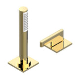 THG - Deck mounted mixer with handshower, progressive cartridge - Gold Color PVD
