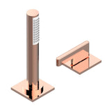 THG - Deck mounted mixer with handshower, progressive cartridge - Blush PVD