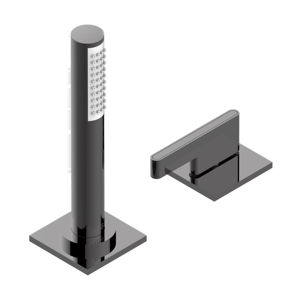 THG - Deck mounted mixer with handshower, progressive cartridge - Matt Graphite PVD