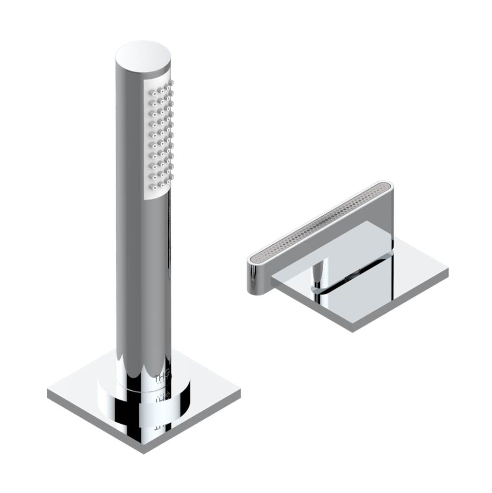 THG - Deck mounted mixer with handshower, progressive cartridge - Umber PVD