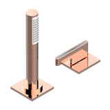 THG - Deck mounted mixer with handshower, progressive cartridge - Blush PVD