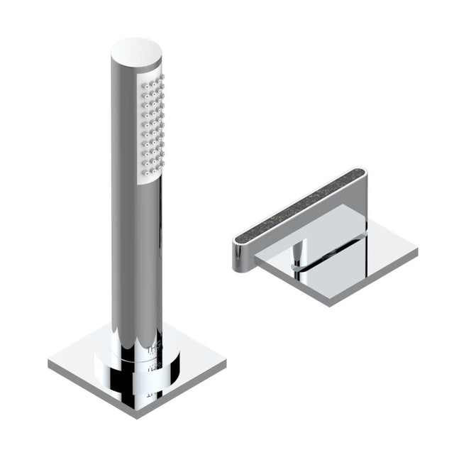 THG - Deck mounted mixer with handshower, progressive cartridge - Umber PVD