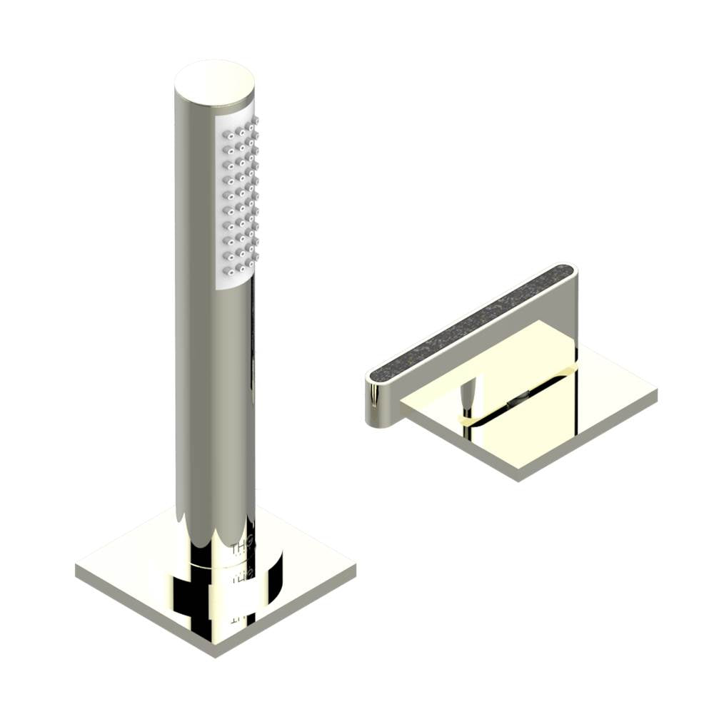 THG - Deck mounted mixer with handshower, progressive cartridge - Nickel Polished