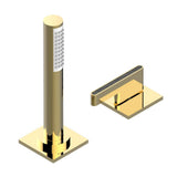 THG - Deck mounted mixer with handshower, progressive cartridge - Gold Polished