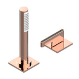 THG - Deck mounted mixer with handshower, progressive cartridge - Blush PVD