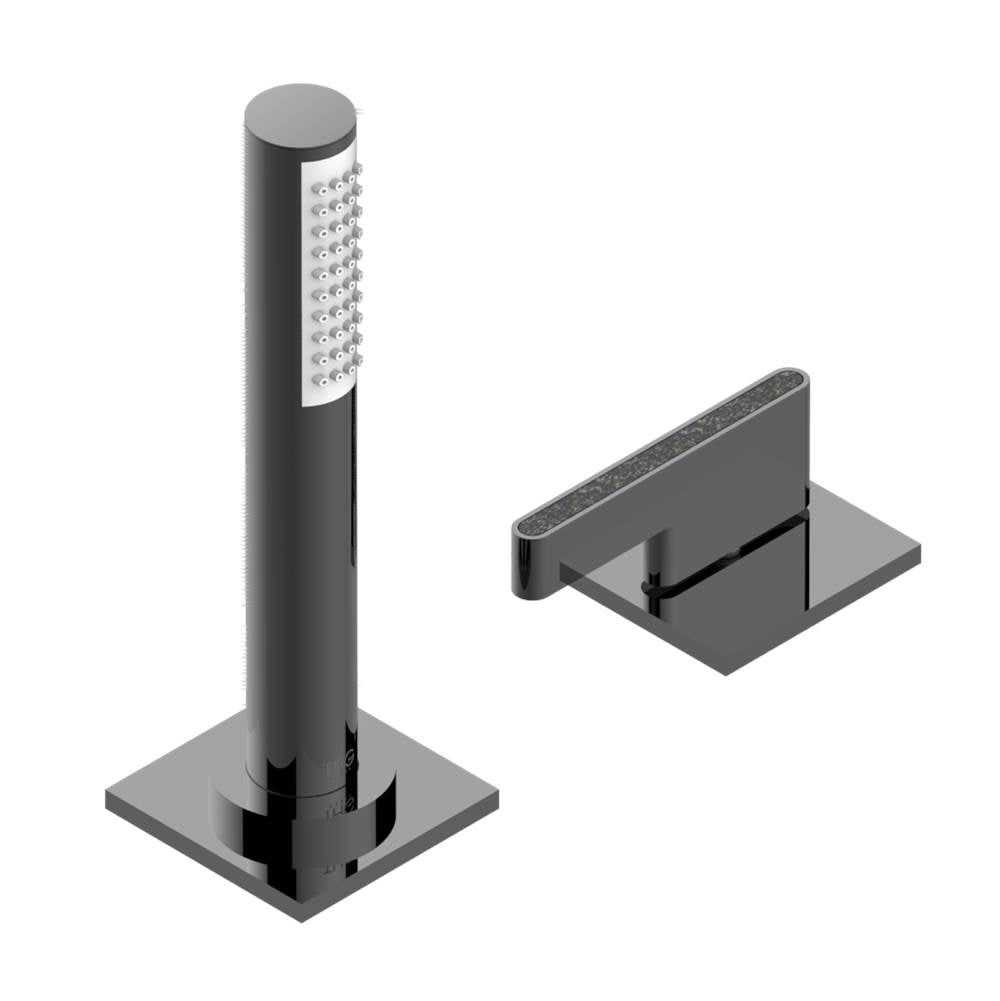 THG - Deck mounted mixer with handshower, progressive cartridge - Matt Graphite PVD