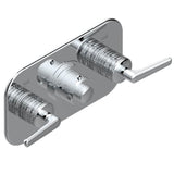 THG - Trim For Thg Thermostat With 2 Valves Ref. 5 401ahm/us Rough Part Supplied With Fixing Box, Item To Be Installed Horizontal - Umber PVD