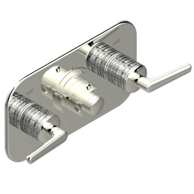 THG - Trim For Thg Thermostat With 2 Valves Ref. 5 401ahm/us Rough Part Supplied With Fixing Box, Item To Be Installed Horizontal - Nickel Polished