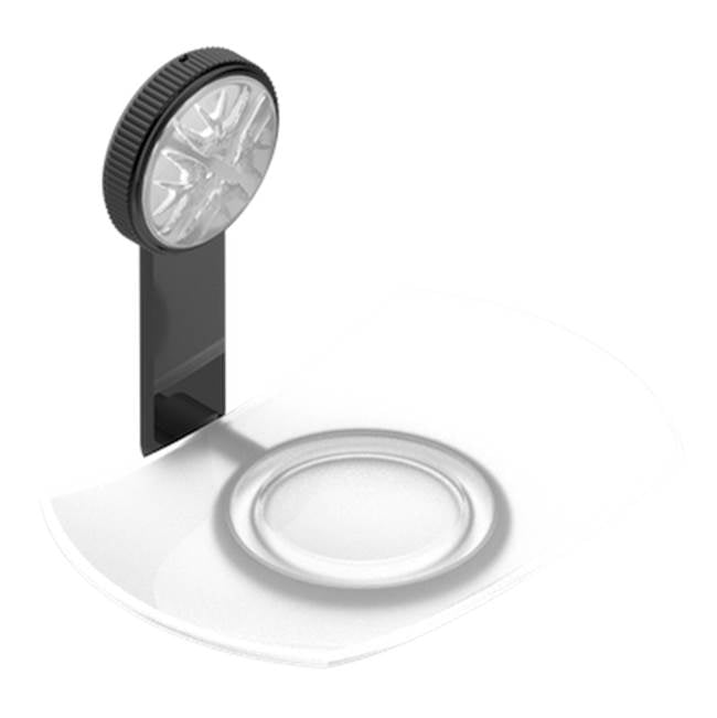 THG - Glass Soap Dish, Wall Mounted - Brown Bronze Color PVD