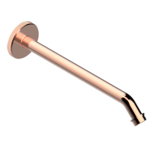 THG - Horizontal Shower Arm, 45°, Lg: 10'' - Blush PVD