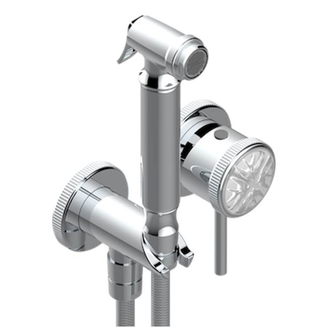 THG - Trim Only For WC Douche Includes Trigger Spray, Wall Mounted Single Lever Mixer, Reinforced Hose, Wall Outlet With Integrated Elbow And Safety Stopper - Matt Umber PVD