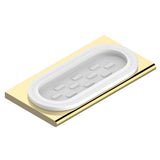 THG - Glass soap dish, wall mounted - Gold Polished