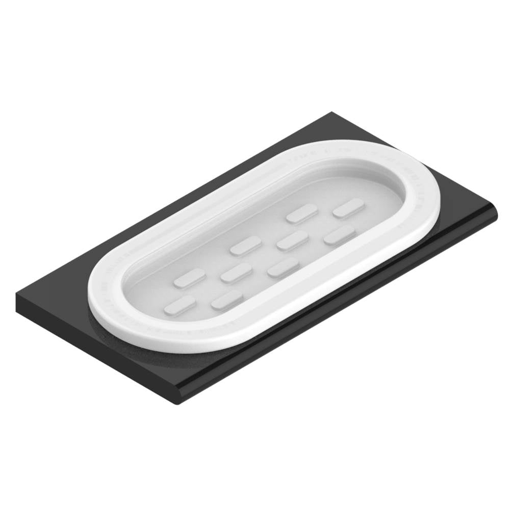 THG - Glass soap dish, wall mounted - Brown Bronze Color PVD