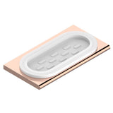 THG - Glass soap dish, wall mounted - Blush PVD