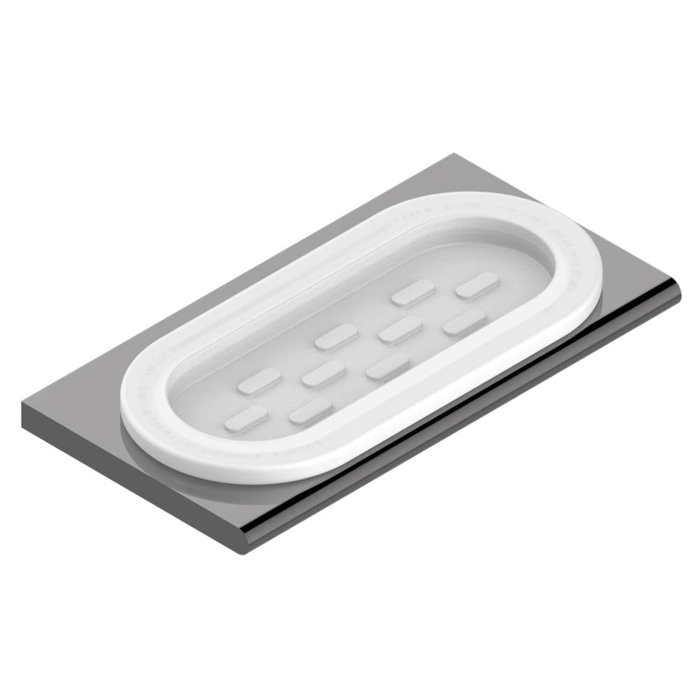 THG - Glass soap dish, wall mounted - Matt Graphite PVD