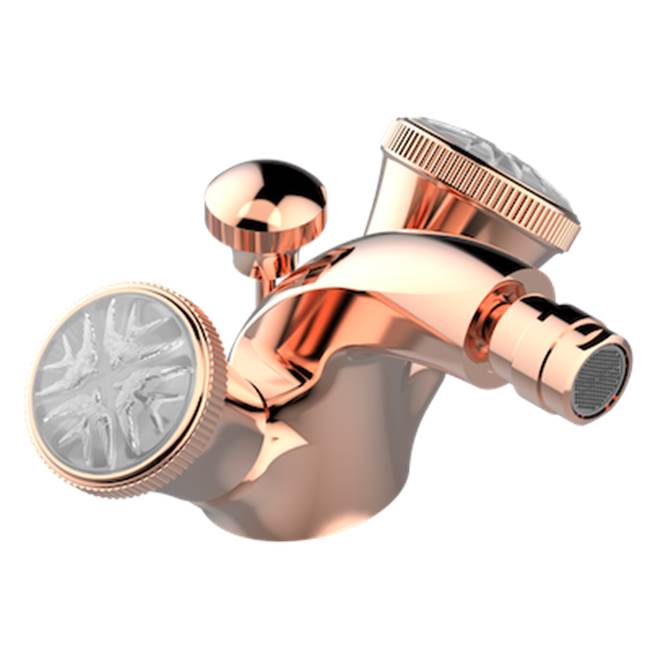 THG - Single Hole Bidet Faucet With Drain - Blush PVD
