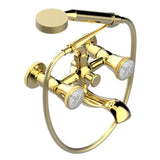 THG - Exposed Tub Filler With Cradle Handshower, Wall Mounted - Gold Polished