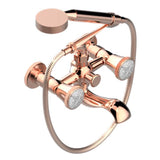 THG - Exposed Tub Filler With Cradle Handshower, Wall Mounted - Blush PVD
