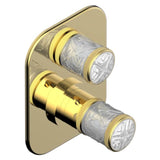 THG - Trim For Thg Thermostat 1 Volume Control, Rough Part Supplied With Fixing Box Ref.5 300ae/us - Gold Polished