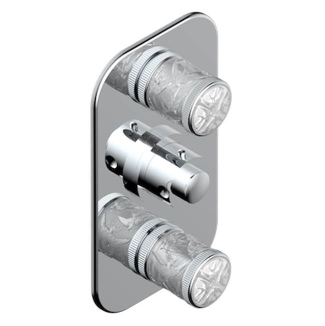 THG - Trim For Thg Thermostat 2 Volume Controls, Rough Part Supplied With Fixing Box Ref. 5 400ae/us - Matt Umber PVD
