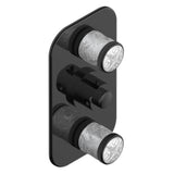 THG - Trim For Thg Thermostat 2 Volume Controls, Rough Part Supplied With Fixing Box Ref. 5 400ae/us - Brown Bronze Color PVD