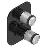 THG - Trim For Thg Thermostat With 2-way Diverter, Rough Part Supplied With Fixing Box Ref. 5 500ae/us - Brown Bronze Color PVD