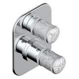 THG - Trim For Thg Thermostat With Stop Valve And 3-way Diverter, Rough Part Supplied With Fixing Box Ref.5 600ae/us - Matt Umber PVD