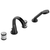 THG - Roman Tub Set With Diverter Spout And Handshower, 3/4'' Valves - Brown Bronze Color PVD