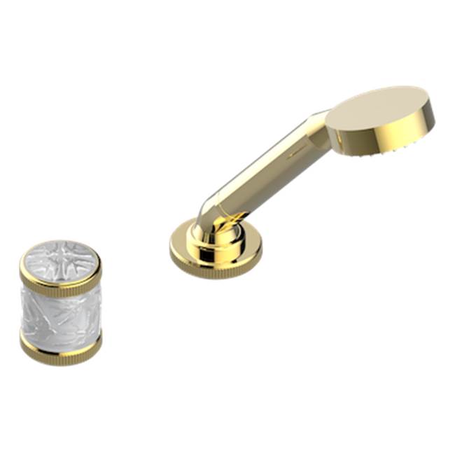 THG - Deck Mounted Mixer With Handshower, Progressive Cartridge - Gold Polished