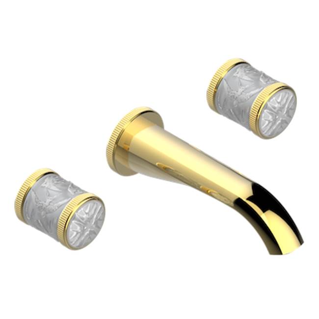 THG - Trim For Wall Mounted 3-hole Lavatory Set Only - Gold Polished
