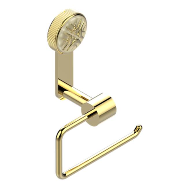 THG - Toilet Paper Holder, Single Mount Without Cover - Gold Polished
