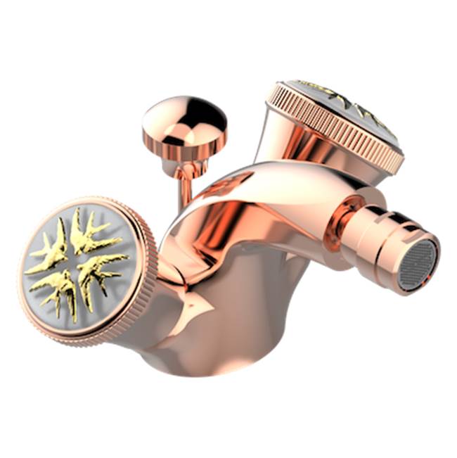 THG - Single Hole Bidet Faucet With Drain - Blush PVD
