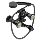 THG - Exposed Tub Filler With Cradle Handshower, Wall Mounted - Brown Bronze Color PVD