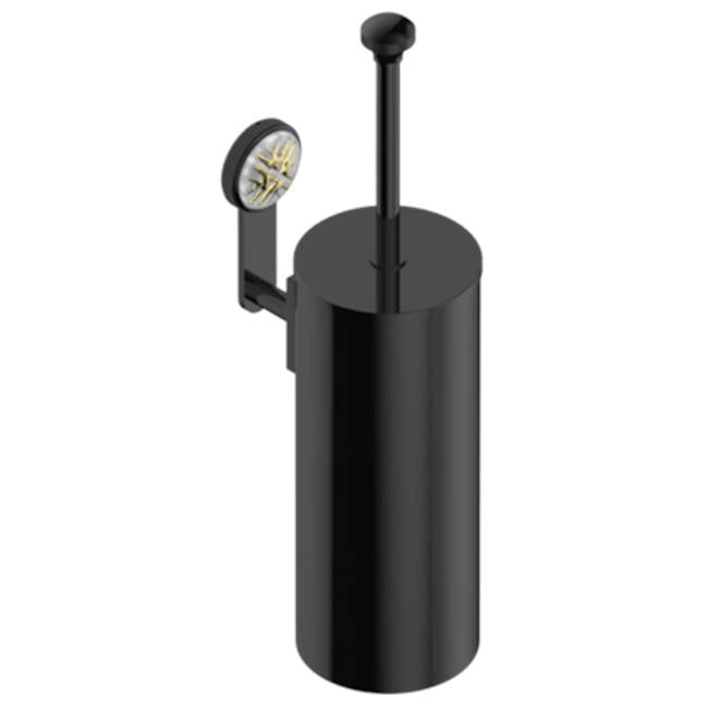 THG - Metal Toilet Brush Holder With Brush With Cover Wall Mounted - Brown Bronze Color PVD