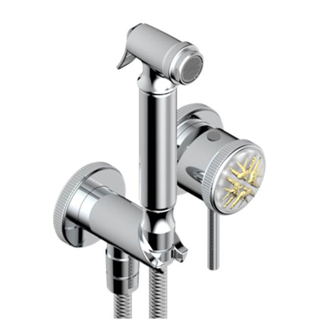 THG - Trim Only For WC Douche Includes Trigger Spray, Wall Mounted Single Lever Mixer, Reinforced Hose, Wall Outlet With Integrated Elbow And Safety Stopper - Matt Umber PVD
