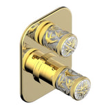 THG - Trim For Thg Thermostat 1 Volume Control, Rough Part Supplied With Fixing Box Ref.5 300ae/us - Gold Polished