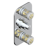 THG - Trim For Thg Thermostat 2 Volume Controls, Rough Part Supplied With Fixing Box Ref. 5 400ae/us - Matt Umber PVD